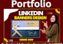 design a modern linkedin banner, cover, and header